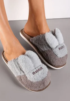 Brązowe Kapcie z Uszami Królika Zarmo