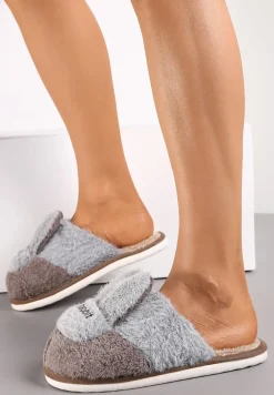 Brązowe Kapcie z Uszami Królika Zarmo