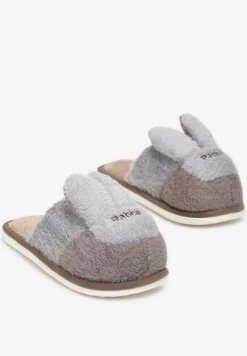 Brązowe Kapcie z Uszami Królika Zarmo