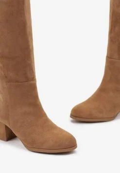 Brązowe Kozaki na Niskim Słupku Fatimanis