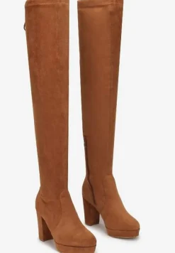 Brązowe Kozaki na Słupku i Platformie Niphi