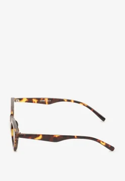 Brązowe Okulary Przeciwsłoneczne w Typie Cat Eye z Filtrem UV Gleavelle
