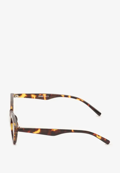 Brązowe Okulary Przeciwsłoneczne w Typie Cat Eye z Filtrem UV Gleavelle