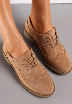 Brązowe Półbuty przed Kostkę z Wiązaniem Noevil