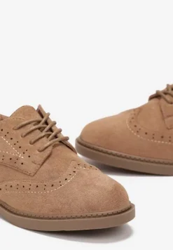 Brązowe Półbuty przed Kostkę z Wiązaniem Noevil