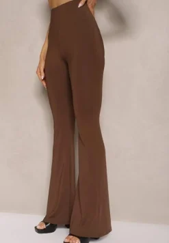 Brązowe Spodnie Dzwony Efralicea
