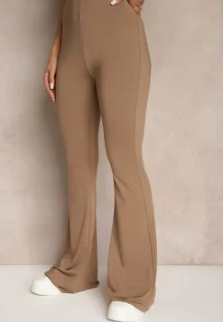 Brązowe Spodnie Dzwony Efralice