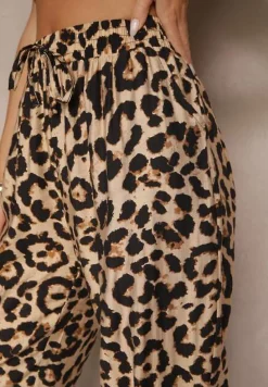 Brązowe Spodnie ze Sznurkiem Tilarisea