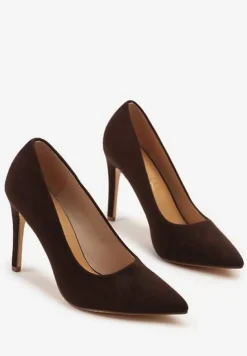 Brązowe Szpilki Vices ze Skórzaną Wkładką w Klasycznym Stylu Vennael