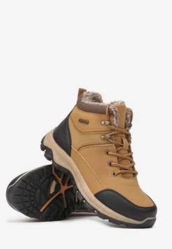 Brązowe Trapery Ocieplone Sztucznym Futerkiem Temiriale