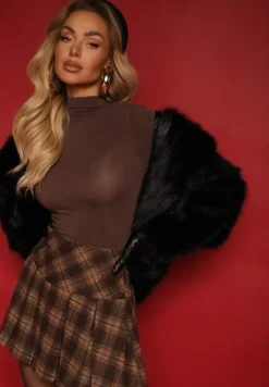 Brązowy Lekki Golf Bawełniany Tinthelia