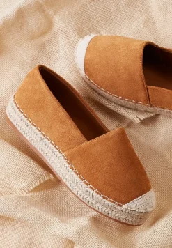 Camelowe Espadryle na Plecionej Podeszwie Sirelora