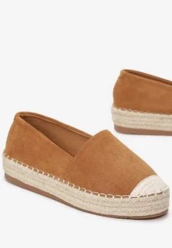 Camelowe Espadryle na Plecionej Podeszwie Sirelora