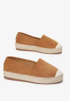 Camelowe Espadryle na Plecionej Podeszwie Sirelora