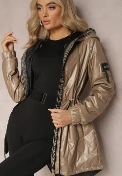 Ciemnobeżowa Kurtka Pikowana Diomasio