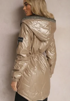 Ciemnobeżowa Kurtka Pikowana Diomasio