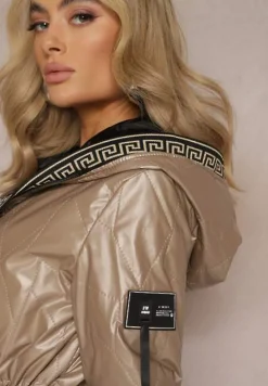 Ciemnobeżowa Kurtka Pikowana Diomasio