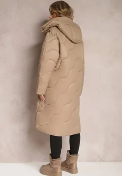 Ciemnobeżowa Kurtka Pikowana Zechia