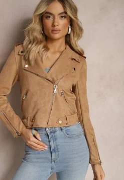 Ciemnobeżowa Ramoneska Charlee