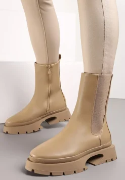 Ciemnobeżowe Botki Nasreen