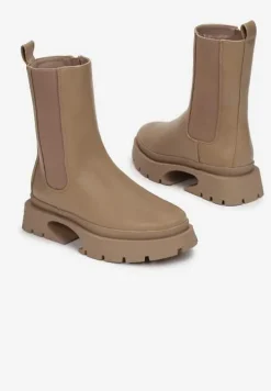 Ciemnobeżowe Botki Nasreen