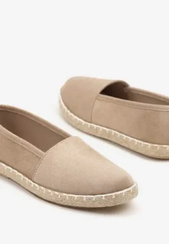 Ciemnobeżowe Espadryle Vices na Podeszwie Zdobionej Plecionką Sesoriela