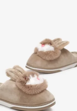 Ciemnobeżowe Kapcie Antinna