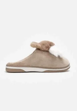 Ciemnobeżowe Kapcie Chloraleia