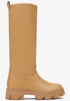 Ciemnobeżowe Kozaki Caelloah