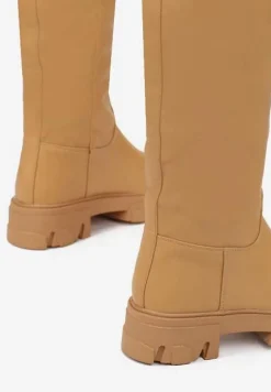 Ciemnobeżowe Kozaki Caelloah