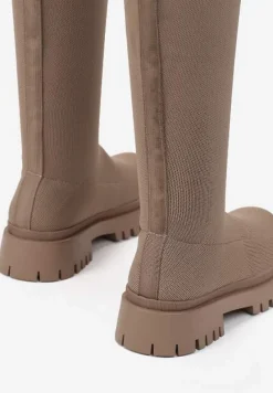 Ciemnobeżowe Kozaki Penthane