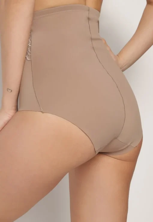 Ciemnobeżowe Majtki Modelujące High Waist Savirolle