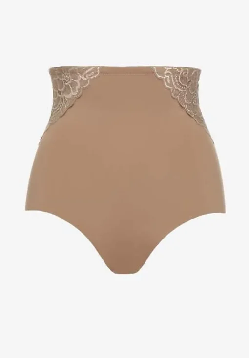 Ciemnobeżowe Majtki Modelujące High Waist Savirolle