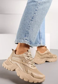 Ciemnobeżowe Sneakersy Dorameia