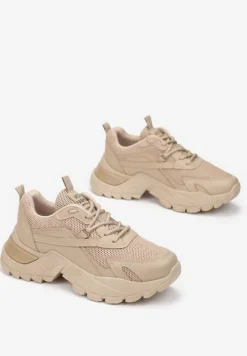 Ciemnobeżowe Sneakersy Dorameia