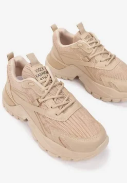 Ciemnobeżowe Sneakersy Dorameia