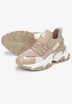 Ciemnobeżowe Sneakersy Kharena