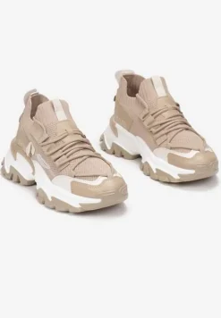 Ciemnobeżowe Sneakersy Kharena