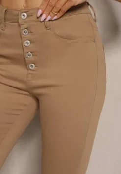 Ciemnobeżowe Spodnie Skinny Winvienne