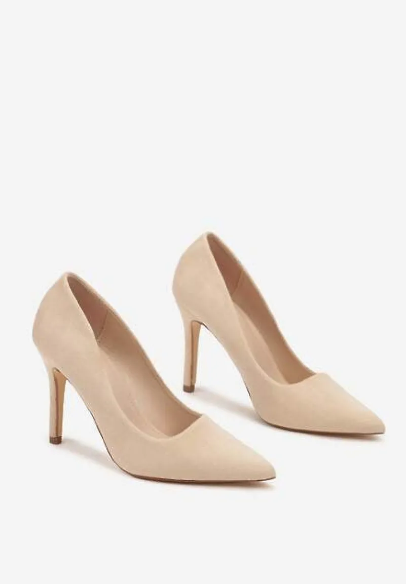 Ciemnobeżowe Szpilki w Klasycznym Stylu Mevalor