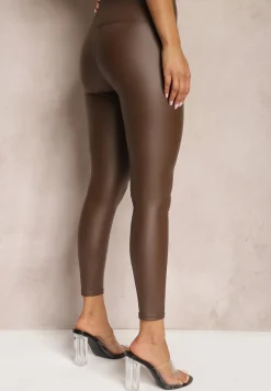 Ciemnobrązowe Legginsy Larsa