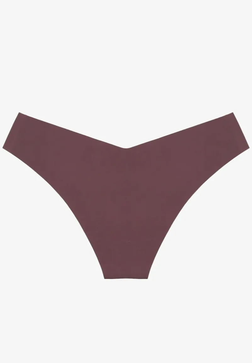 Ciemnofioletowe Bezszwowe Majtki Brazyliany Melzeki