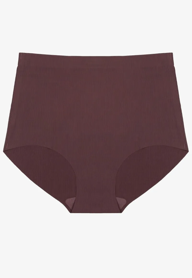 Ciemnofioletowe Bezszwowe Majtki High Waist Navorila