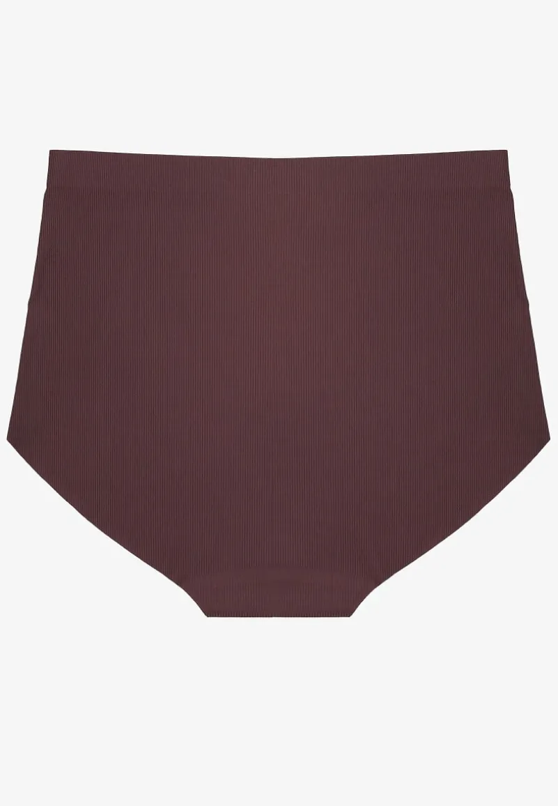 Ciemnofioletowe Bezszwowe Majtki High Waist Navorila