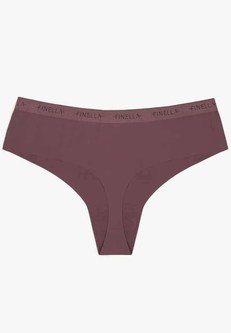 Ciemnofioletowe Bezszwowe Majtki z Napisami Davoria