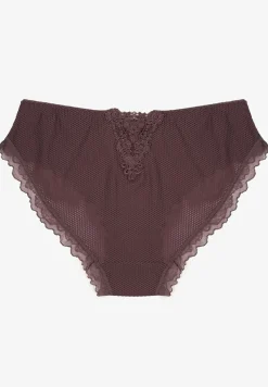 Ciemnofioletowe Majtki Typu Figi z Koronką Ranlla