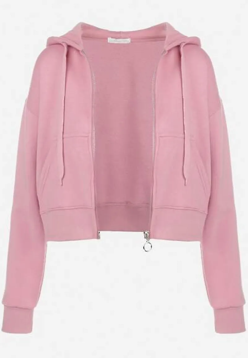 Ciemnoróżowa Bluza Zasuwana z Kapturem Bikatu