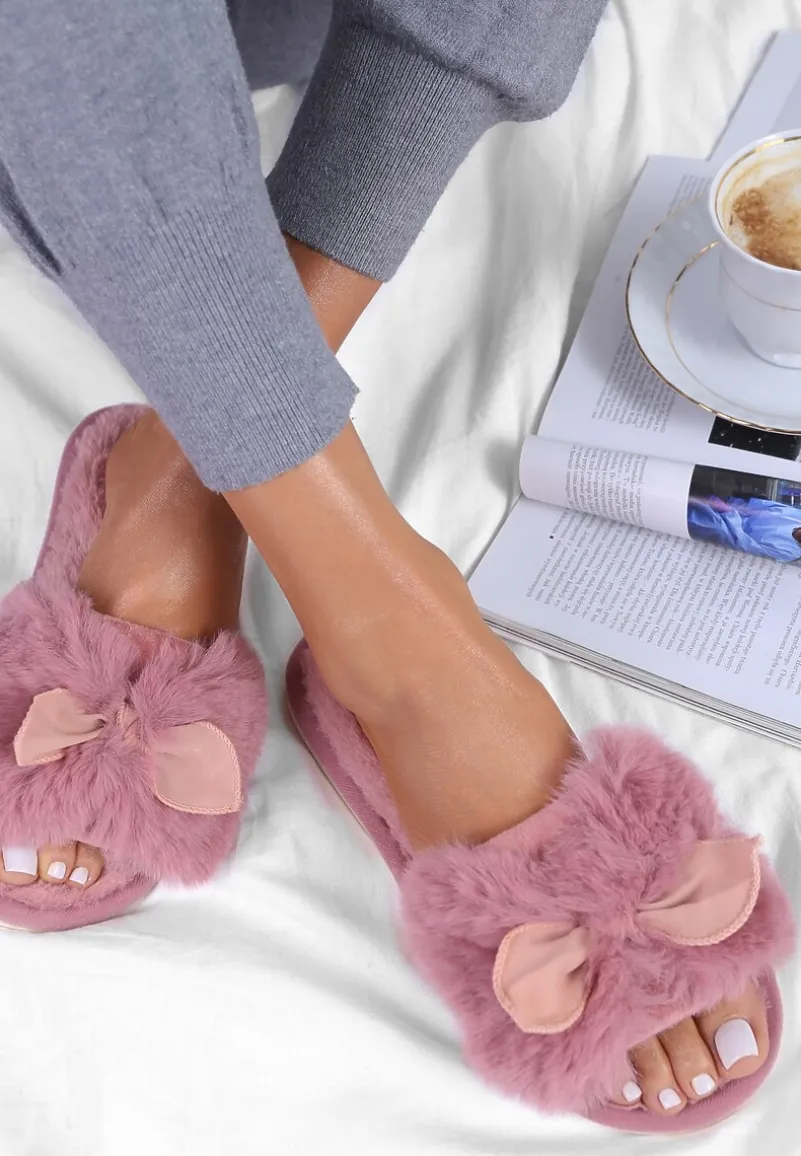 Ciemnoróżowe Kapcie Tryphadia