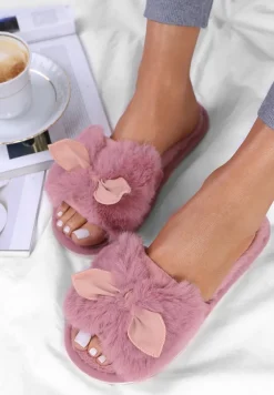 Ciemnoróżowe Kapcie Tryphadia