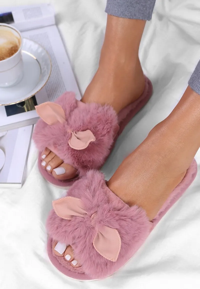 Ciemnoróżowe Kapcie Tryphadia